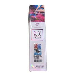 Diamond Art Club Four Seasons Tree DIY Kit 20x30cm Round Drill Multicolor Canvas